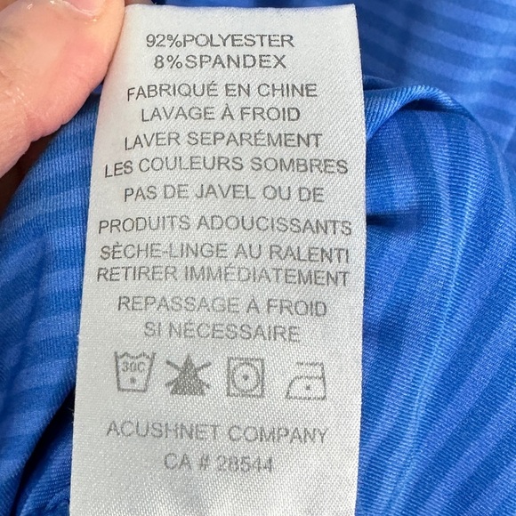 FootJoy Performance Golf Technical Shirt Short Sleeve Mens Size Large Blue Tee L - Picture 9 of 12